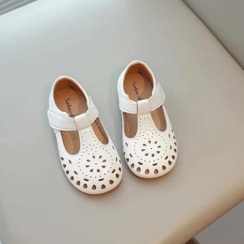 Girls Daily shoe Hook-loop Solid Colors Round Toe Shallow All-match Kids Flat Shoe Anti-slippery Stylish Comfy Children ShoeT250306