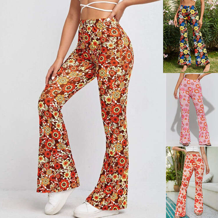 European and American summer hot selg women's full body ral sexy bell bottom pants 2025 new casual versatile fashion clothing
