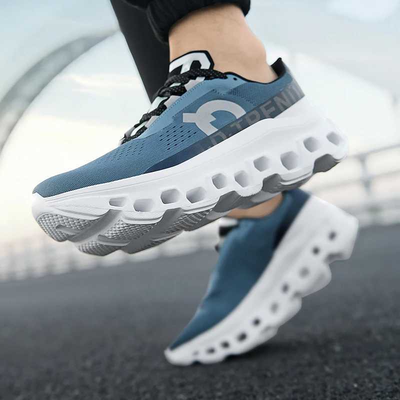 Fl Palm Carbon Plate Running Youth Shock-absorbing Outdoor Mountaineering Sneakers Thick Soles Increase Mesh Racing Shoes For Z250411