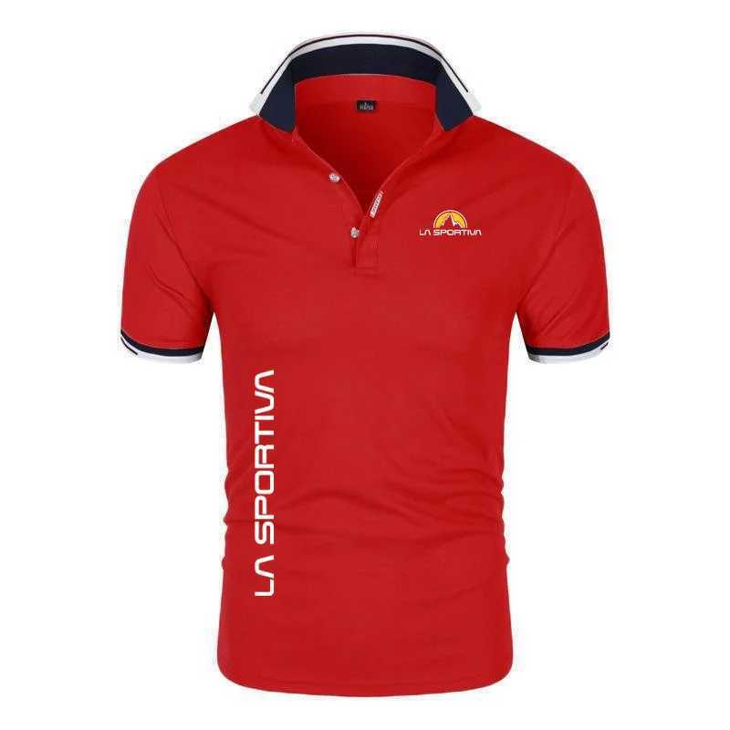 La Sportiva Mens Polos Casual Lapels Short Sleeve Polo Shirts for Men High Quality Brand Design Polos Men Clothing X250306