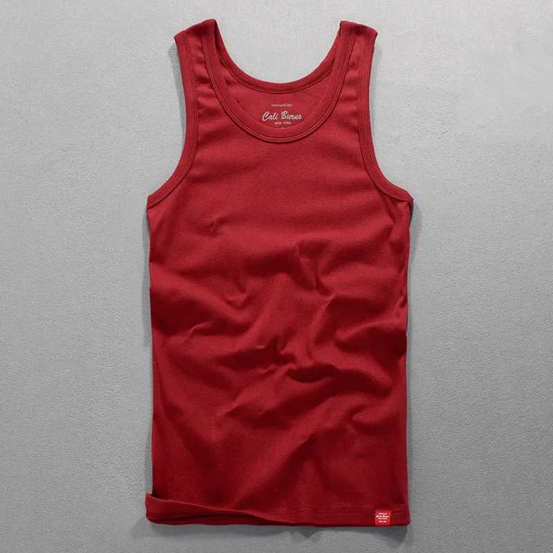 White Tank Top Gym Accessories Men Summer New Casual Solid Sleeveless Vest Male Pure Cotton Gym Shirt Jogger WaistcoatT250318