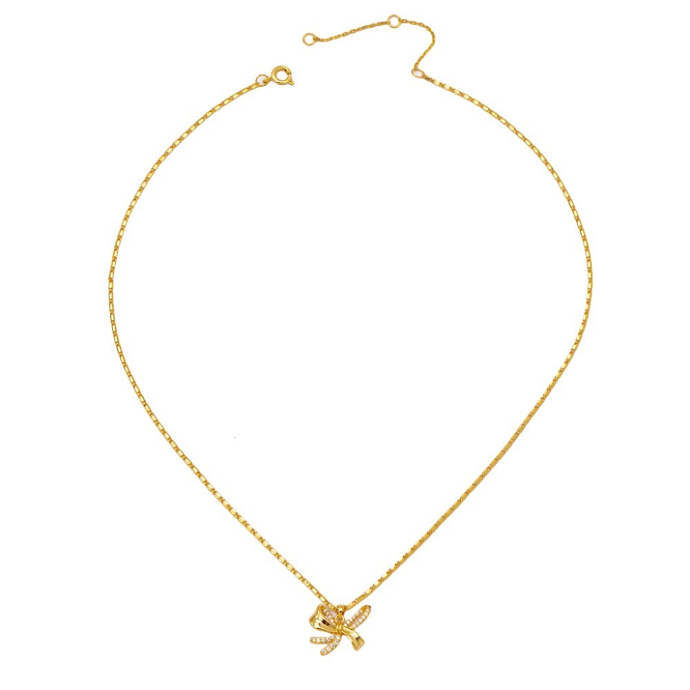Light Luxury Niche Design With A High Sense Of Bow Pendant Necklace Collar Female