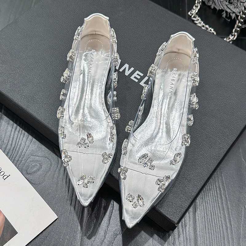 Ladies new 2025 fi pointed shallow mouth Wen shoes simple work wedding shoes large size fashionable cfortable dating shoes Y250306