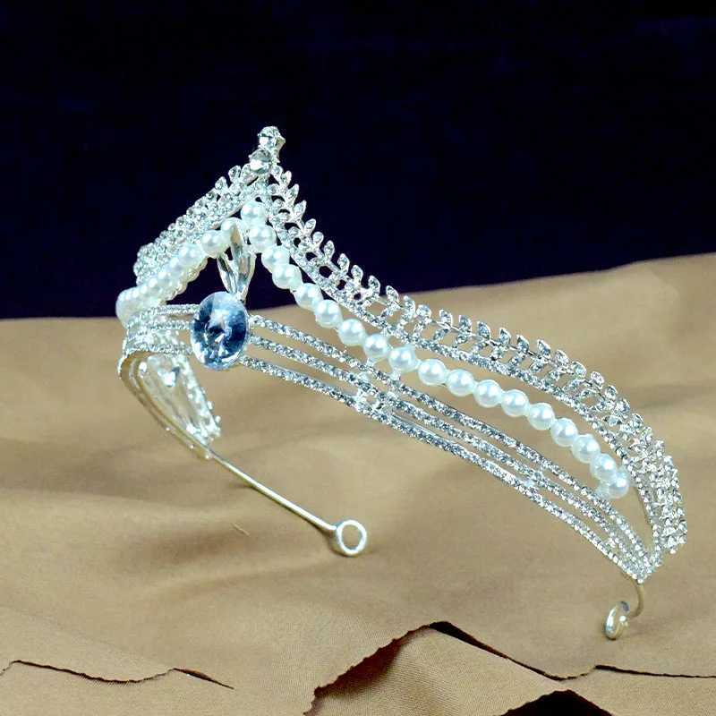 Silver Color Crystal Tiaras And Crowns For Bride Wen Party Bridal Wedding Hair Accessories Jewelry piece Crown Tiara X250306