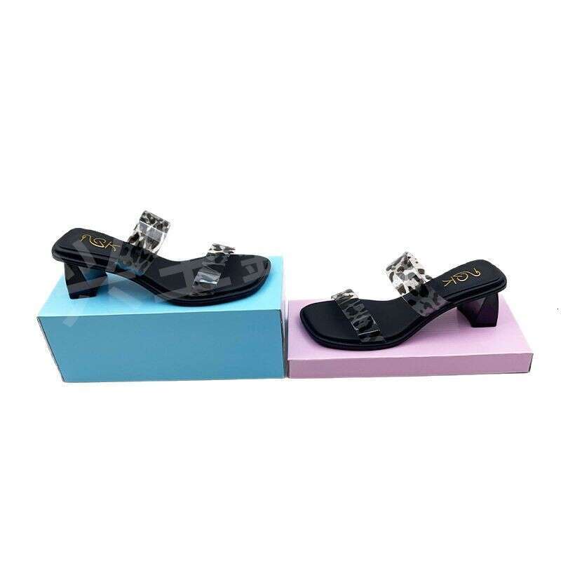Slippers Fashion 2025 New Coarse Heel Sandals Fashionable, Atmospheric, Age Reducing, Minimally Versatile, Fairy Style