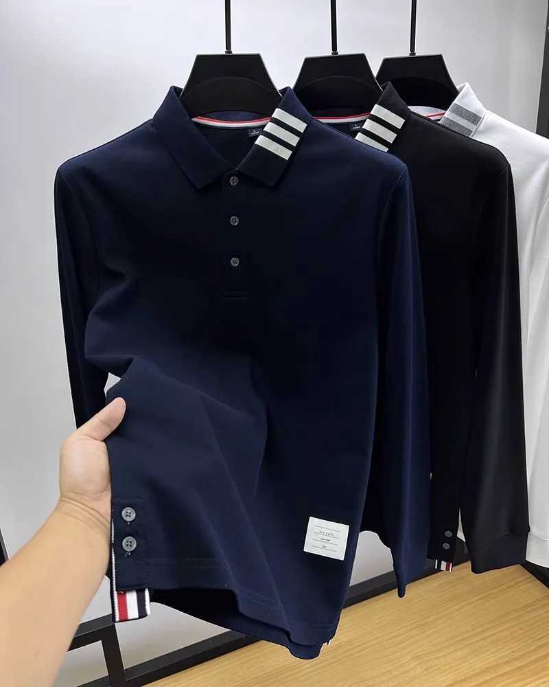 High end 100% cotton long sLeeve POLO shirt men lapel top fashion designer brand embroidery autumn business casual T-shirt X250306