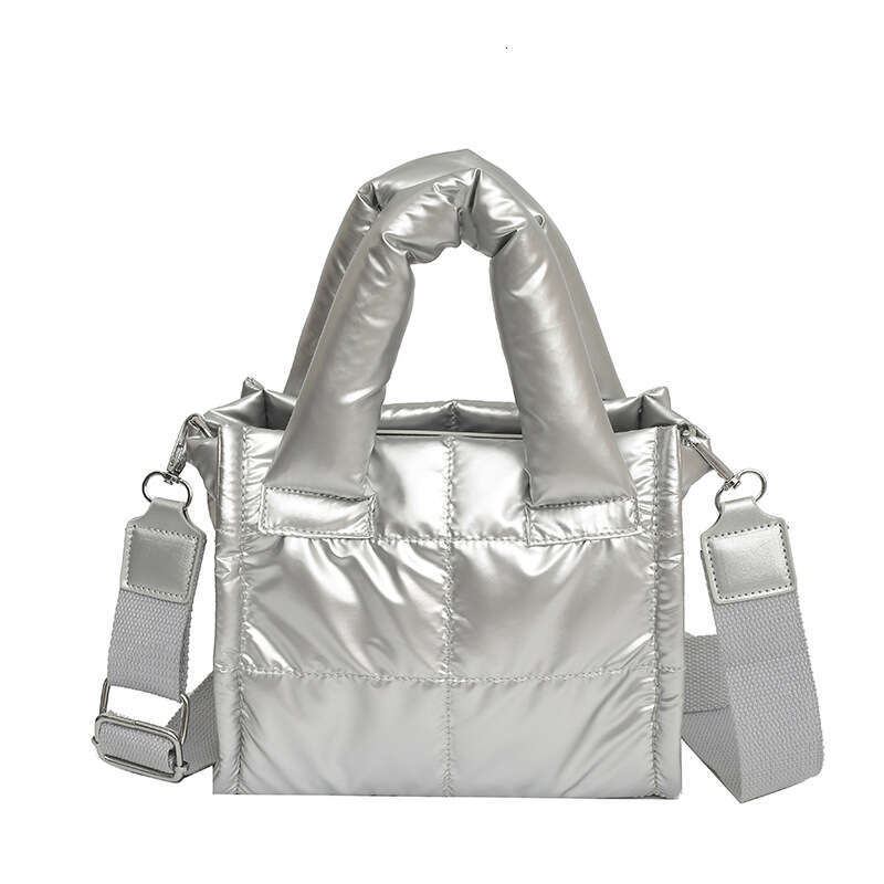 New Tote Women, Lightweight Down Cotton Handbag, Korean Edition Mini Single Cross Shoulder Small Square Bag For Women