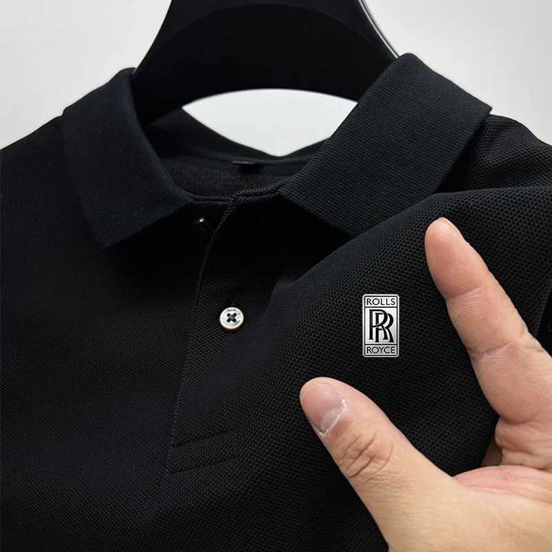 New Light Luxury Light Mature Casual Mens Sports Retro Style T-shirt Fashionable Outdoor Thick Long Sleeve Polo Shirt X250306
