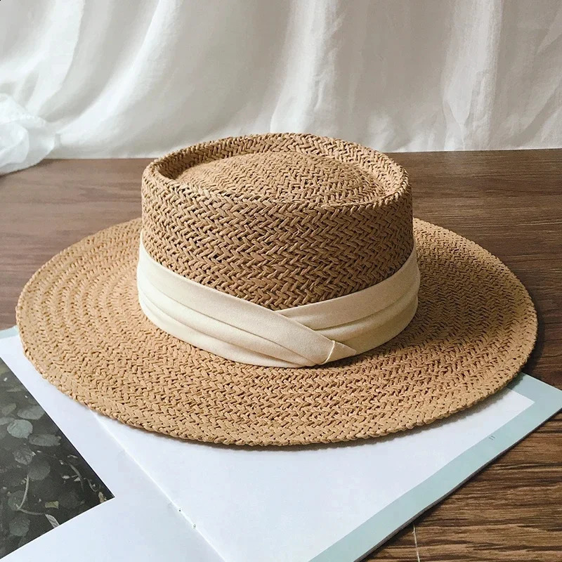 Summer Hat for Women Men Panama Straw Hats Travel Beach Sun Hat Wide Brim Fedora Jazz Hat UV Protection Summer Holiday Hats 2024 250303