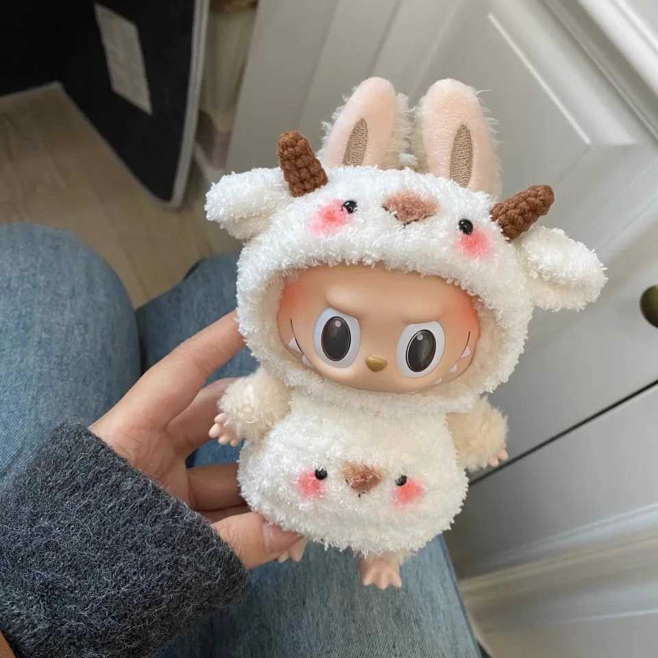 17cm Monster Labubu Dolls Only Fashion Little Clothes Hoodies Doll Toy Clothe Match Hoodie Lovely Accessories Gift ToyT250306