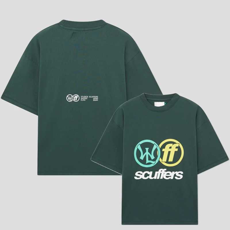 Harajuku Scuffers Short Sleeve Gothic Korea New Gothic Oversized T-Shirt Street Top Trash Y2k Clothes Mens Womens Same X250306