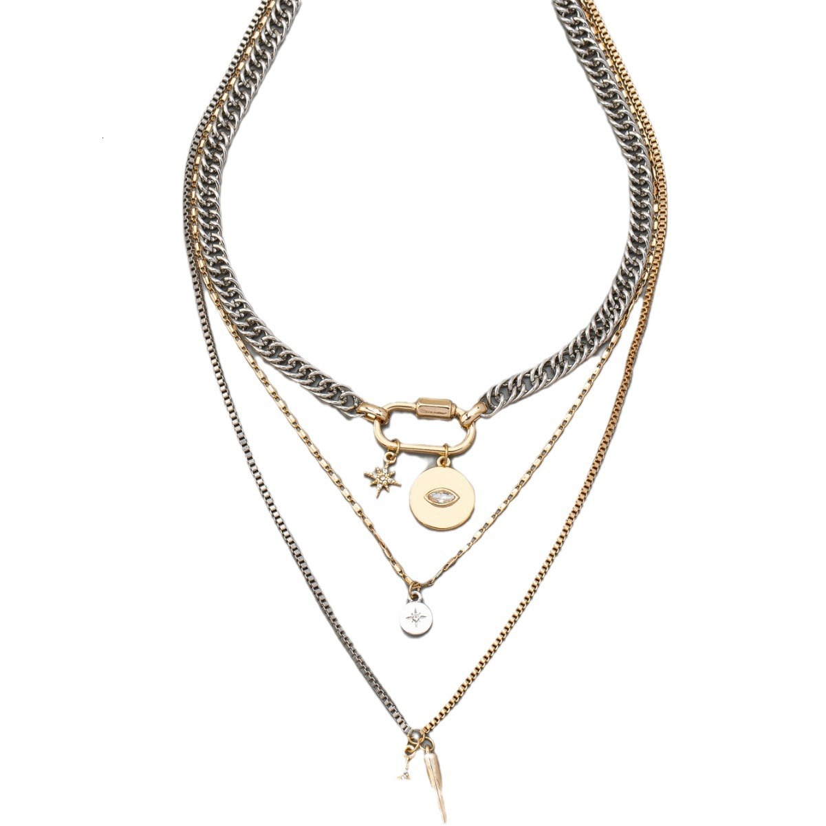 Fashion Personality Exaggerated Original Trend Eyes Pendant Multi-layer Necklace Women's Jewelry