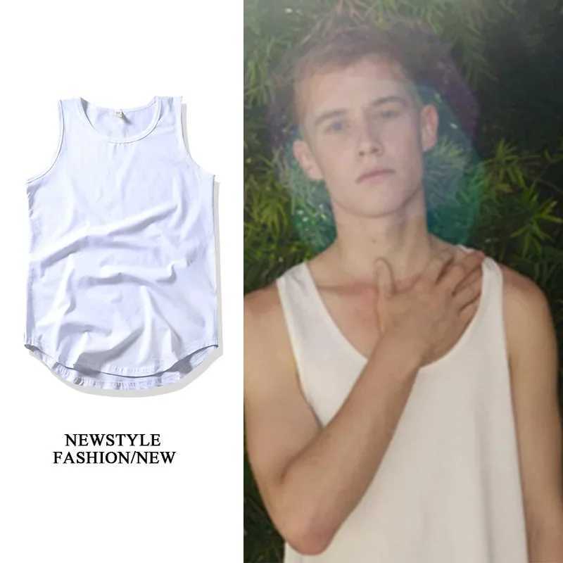 MRMT 2025 Brand New MenS Vest Cotton Solid Tank Top For Male Medium Long Pure Cotton Sweatwicking Tank Tops Sports Fitness VestT250318