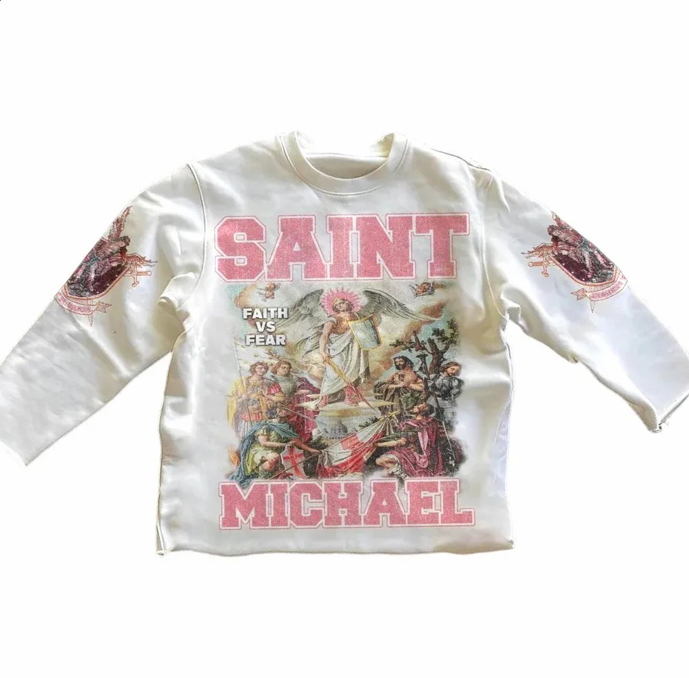 Streetwear Round Neck Sweatshirt Men Women Harajuku Classic Character Graphic Print Oversized Long Sleeves T Shirt Goth Clothes 250305