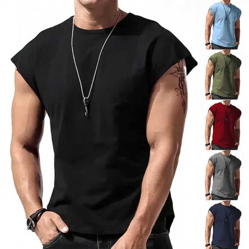 Summer Mens Gym Vest Quick Dry Loose Fitness Exercise Wide shoulder Sports Sleeveless Shirt Bodybuilding Tank TopT250318