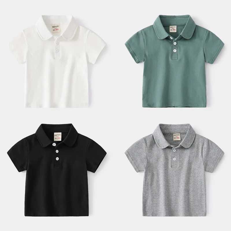 100Cotton Polo Shirt Kids Basic White Black Polos T Shirts Green Boy Girl Toddler 1 to 2 3 4 5 6 7 Years Summer Children ClothesT250306