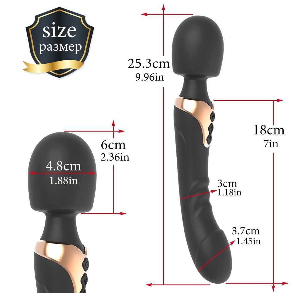 Powerful Dildo Vibrator Dual Motor Silicone Large Size Wand G-Spot Massager Sex Toy For Couples Clitoris Stimulator for Adults XJ250618