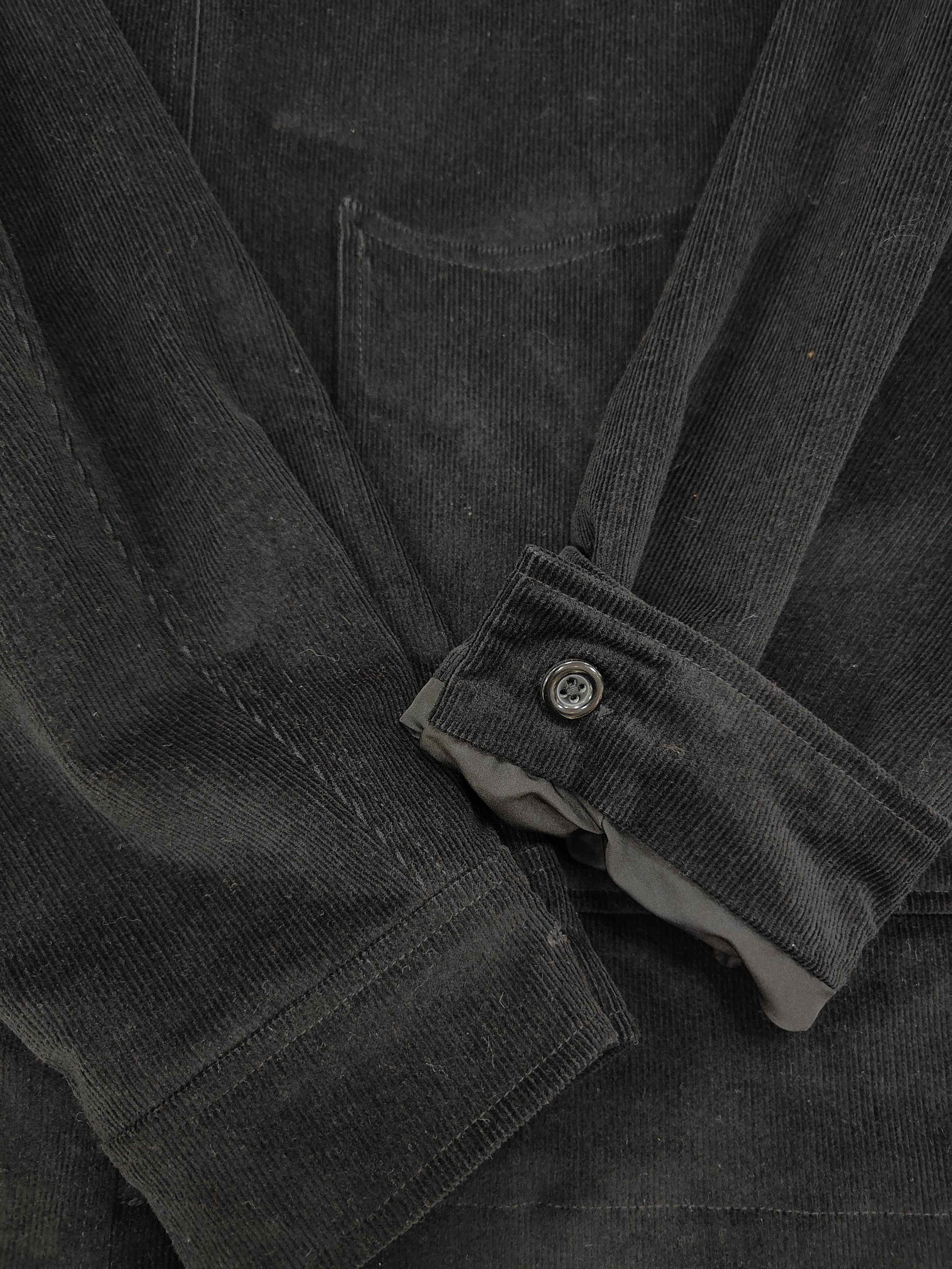 Men's Black Corduroy Jacket Spring Autumn Jacket with Internal drop pocket