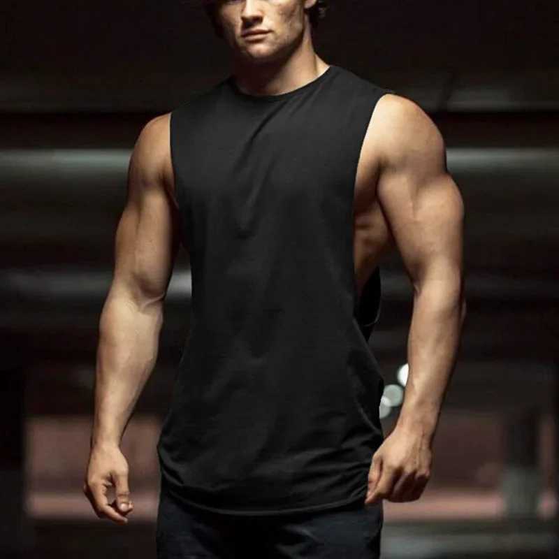 Anime Cartoon Tank Tops Mens Bodybuilding Sleeveless Singlet Gym vest Fitness Undershirt Summer cotton Solid shirts menT250318