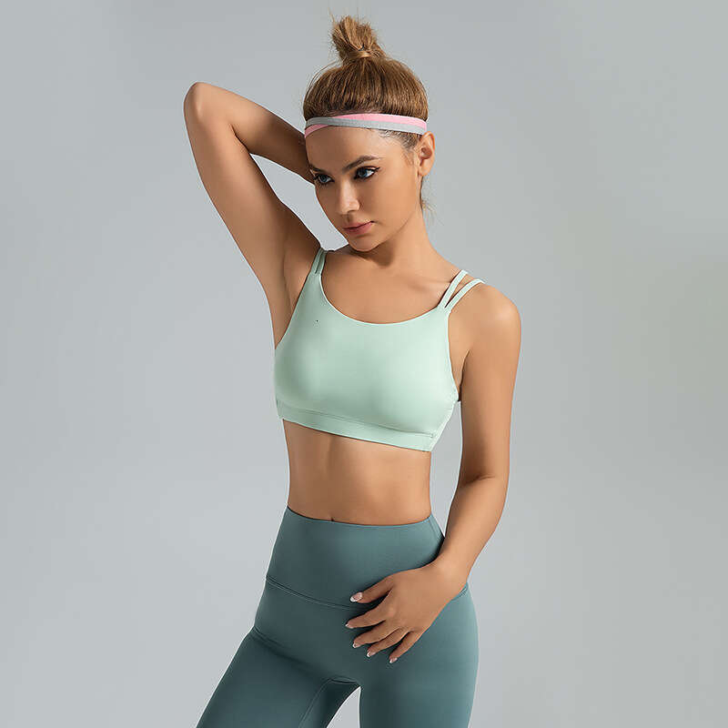 Special Zone: Shoulder Strap Bra, High Elasticity, U-Shaped Shockproof, Converging And Beautiful Back Integrated Sports Bra KLMY