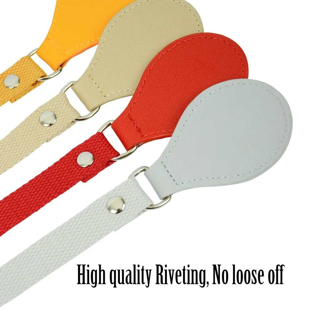 Arrival Long Thicken Polyester Cotton Flat Handles With Faux Leather PU Drop End with Silver Rivet for OBag for EVA O Bag 250228