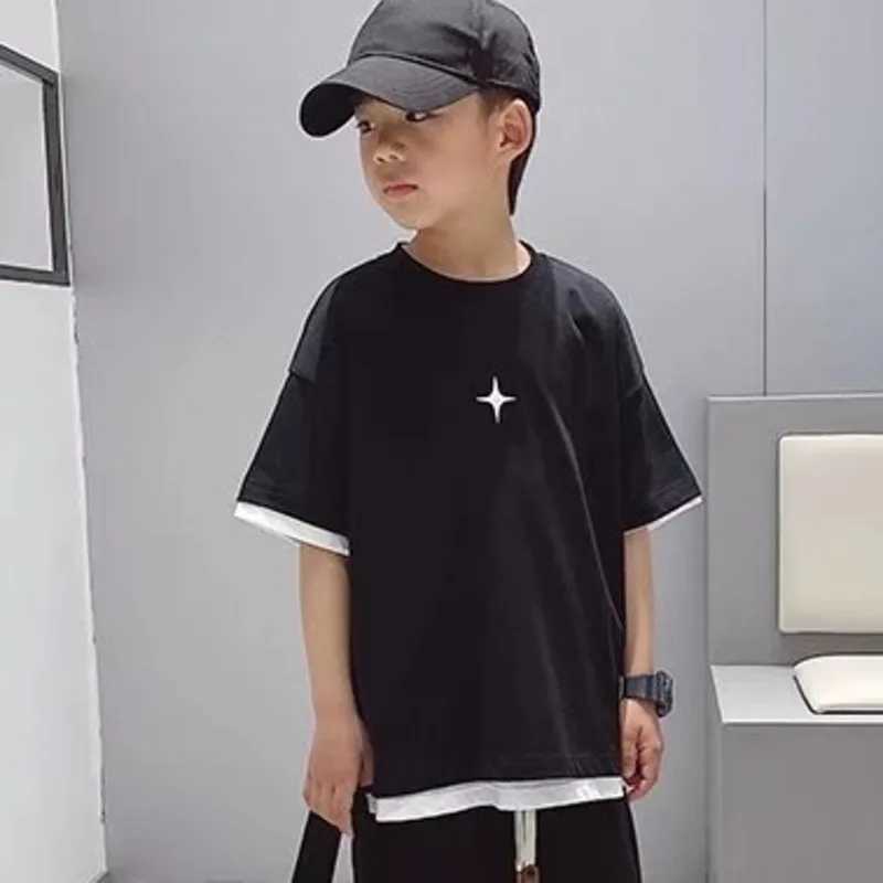 Childrens Tops T-shirt For A Boy Infant T-shirts Summer Baby Clothes Tee Korea Short Sleeve Tees Kids Tshirt Boys Boys KoreanT250306