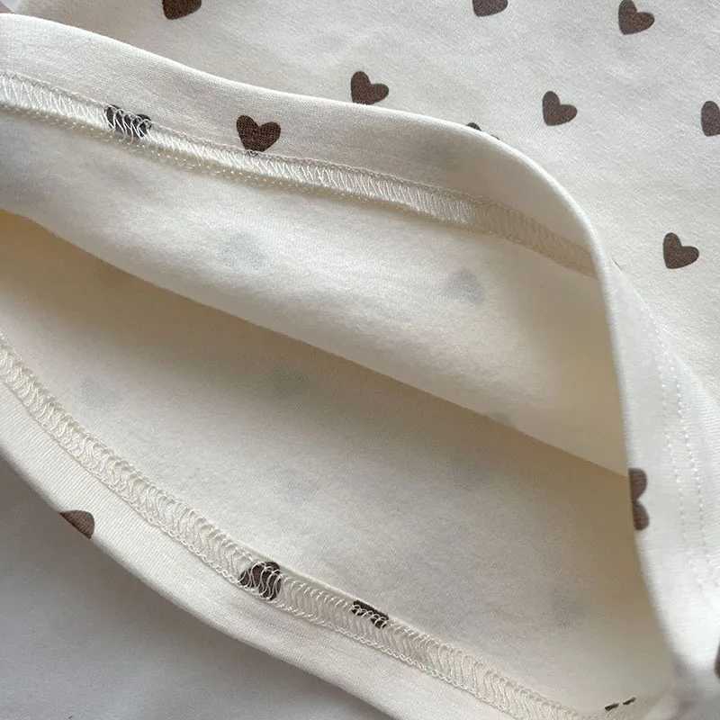 MILANCEL Baby Pajama Suit Heart Print Girls Sleepwear Newborn Sleeping Set M250306