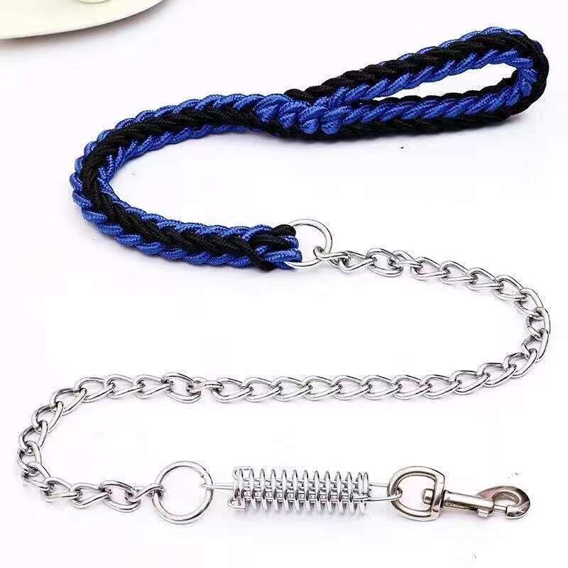 Pet supplies - Explosion proof punching eight strand woven chain, nylon strap, medium and large traction rope, dog rope