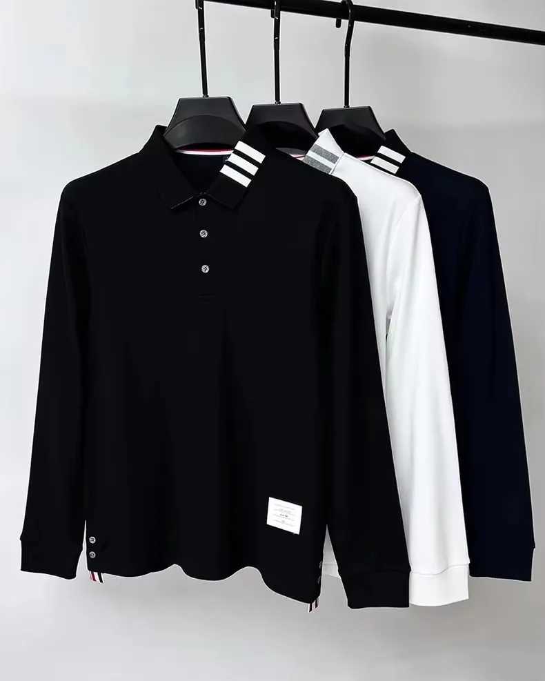 High end 100% cotton long sLeeve POLO shirt men lapel top fashion designer brand embroidery autumn business casual T-shirt X250306