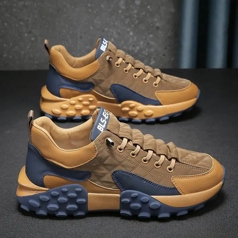 Mens orthopedic lightweight sports shoes sports running casual dad shoes mens Versatile Elevated anti slip thick sole 250303