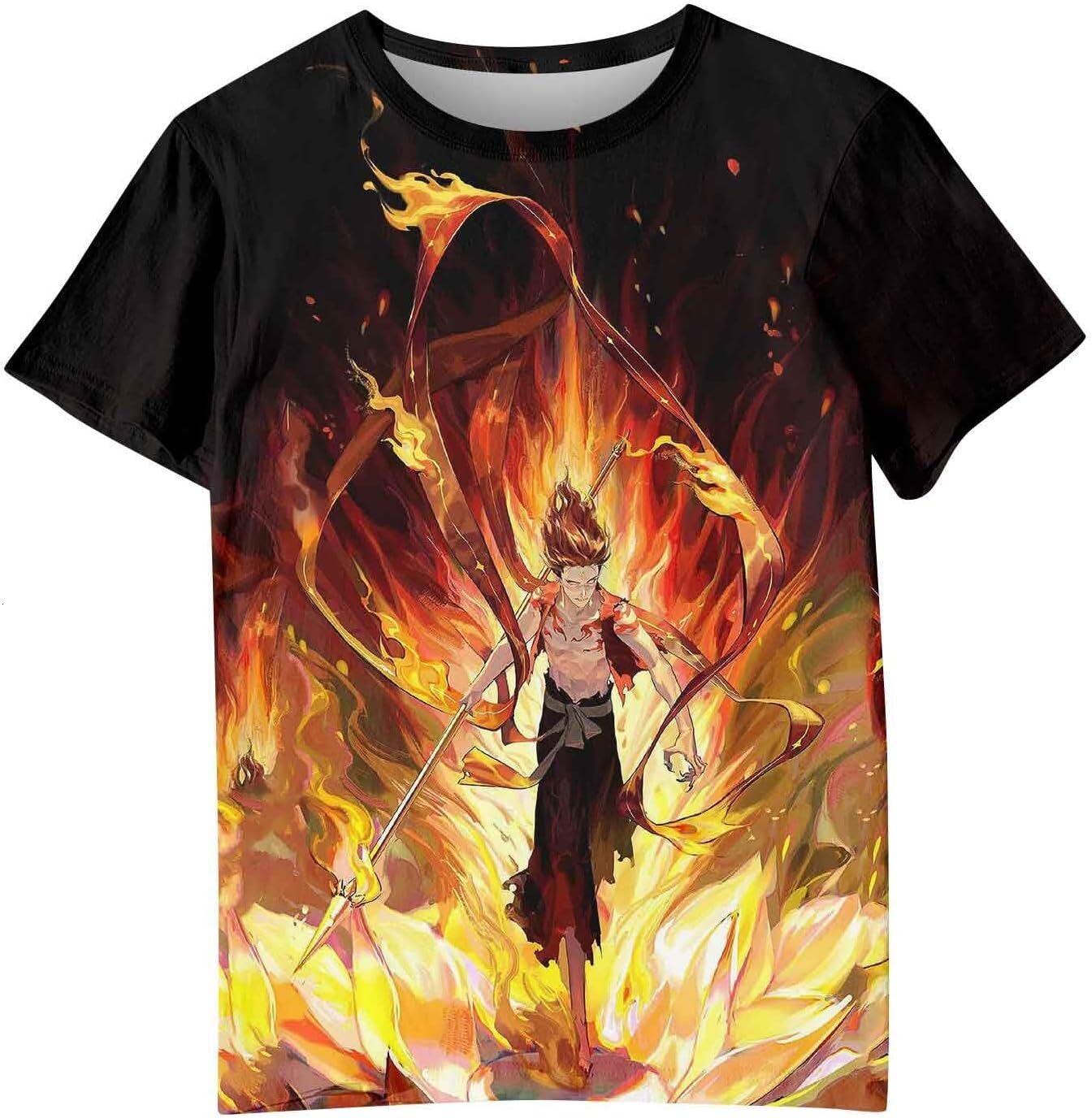 Mens T shirt Ne Zha Movie Graphic Tee Unisex 3D Nezha Printed T Shirt for Men Women Short Sleeve Round Neck Novelty Tops tee Casual tops summer clothe