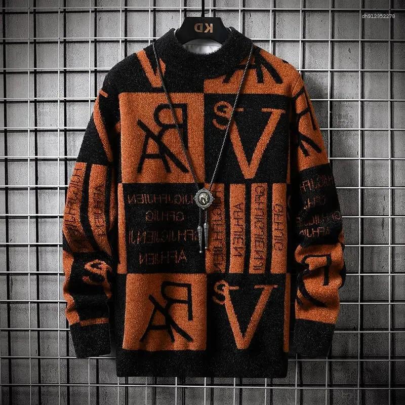 Men's Sweaters Round Collar Pullover Man In Crewneck Autumnr And Winter Knitwear Designer Jumpers Long Sleeve Y2k Knitted For Men