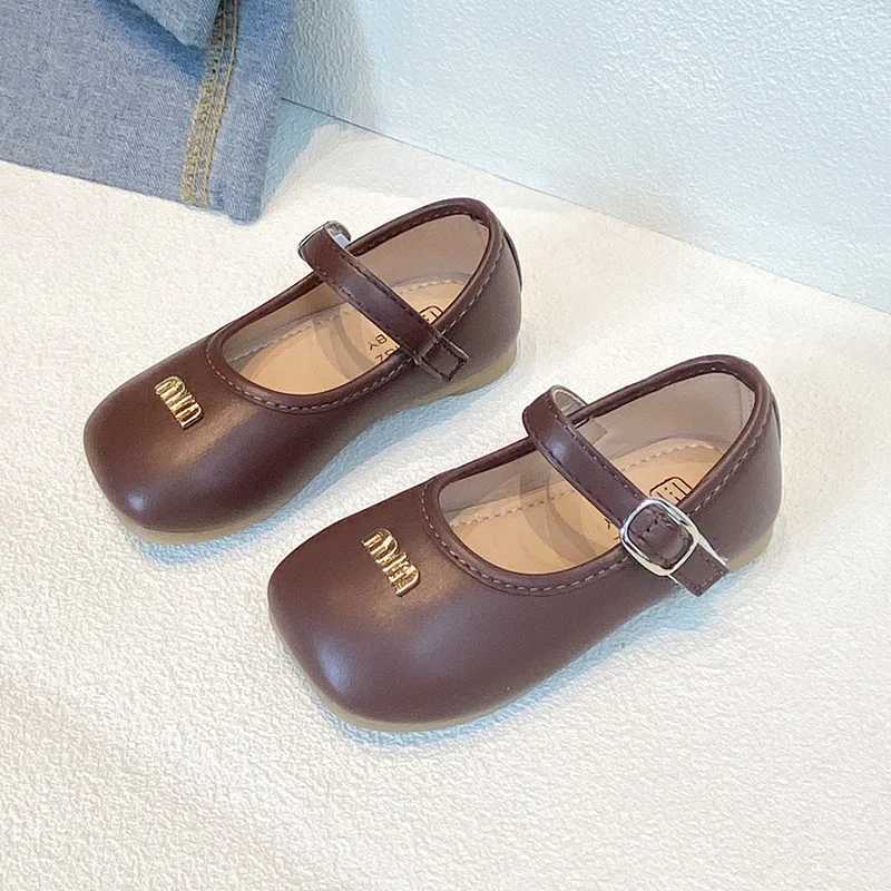 Girls Leather Shoes 2024 Spring Autumn New Soft Sole Small Girls Princess Single Shoes Childrens Performance Shoes J173T250306