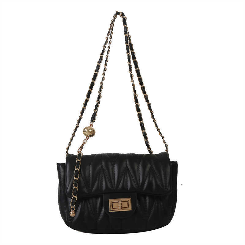 Versatile Instagram Crossbody Bag for Women 2024 New Trendy Summer Fashion Diamond Grid Chain Bag Embroidered Thread Single Shoulder Small Square Bag 