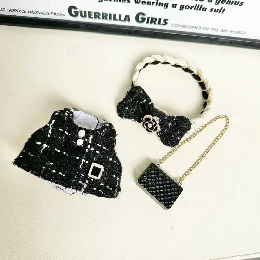 Cute Labubu Doll Clothes Outfit Accessories Classic Dress Set for 17CM V2 Mini Dolls Clothing Girl Kid Gift Labubu RopaT250306