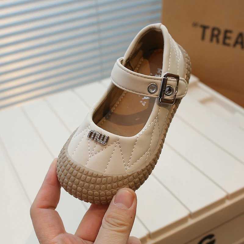 Girls Rhinestones Shoes 2024 New Fashion Spring Autumn Kids Children Buckle Comfortable Princess Soft Rubber Causal Shoes BabyT250306