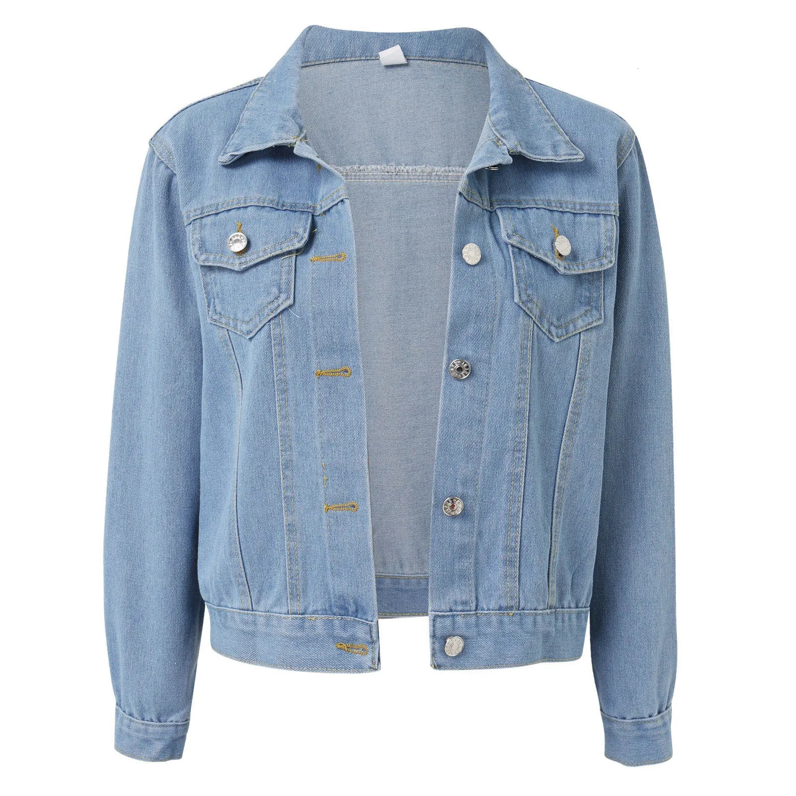 Jeans jacket womens autumn winter Korean style streetwear fashion denim 250306