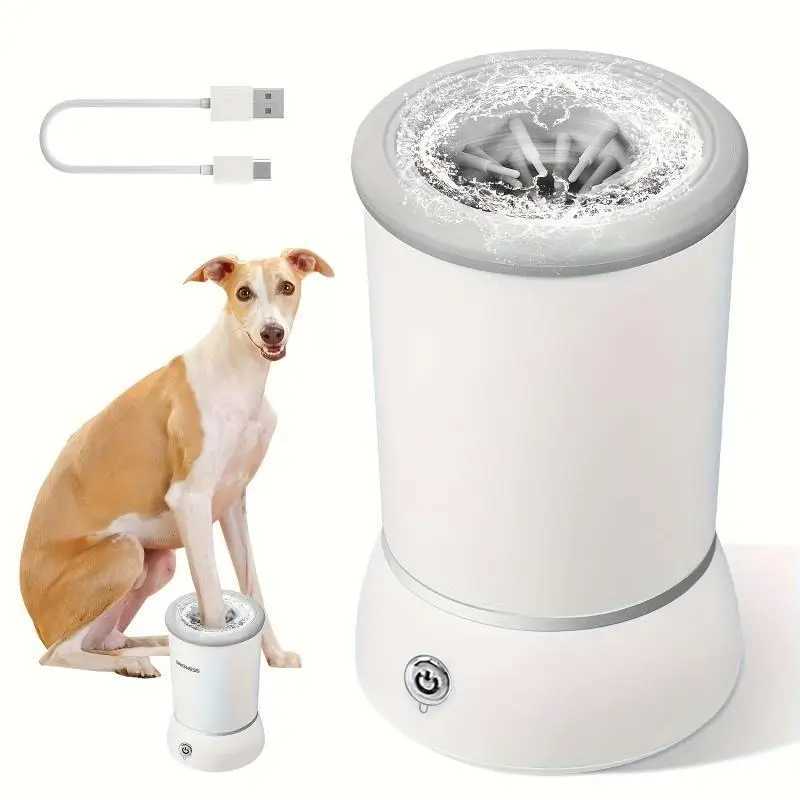 Pet Foot Cleaning Cup Pet Beauty Cleaning Wipe No Automatic Foot Portable Charging Cat Dirty Claw Cleaning Brush Cup M250306
