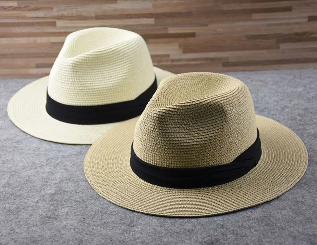 Over Size Straw Sun Hat for Men Big Head 62cm Panama Hats Male Outdoor Fishing Beach Foldable Jazz Top Hat Sunscreen Visor Hat 250303