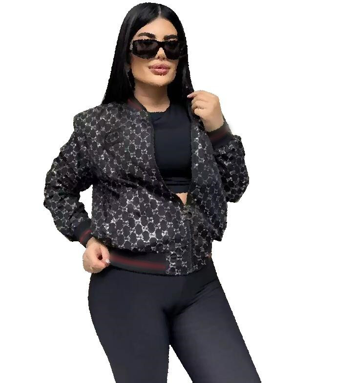 Women's Jackets spring fashion black designer baseball jacket woman coat