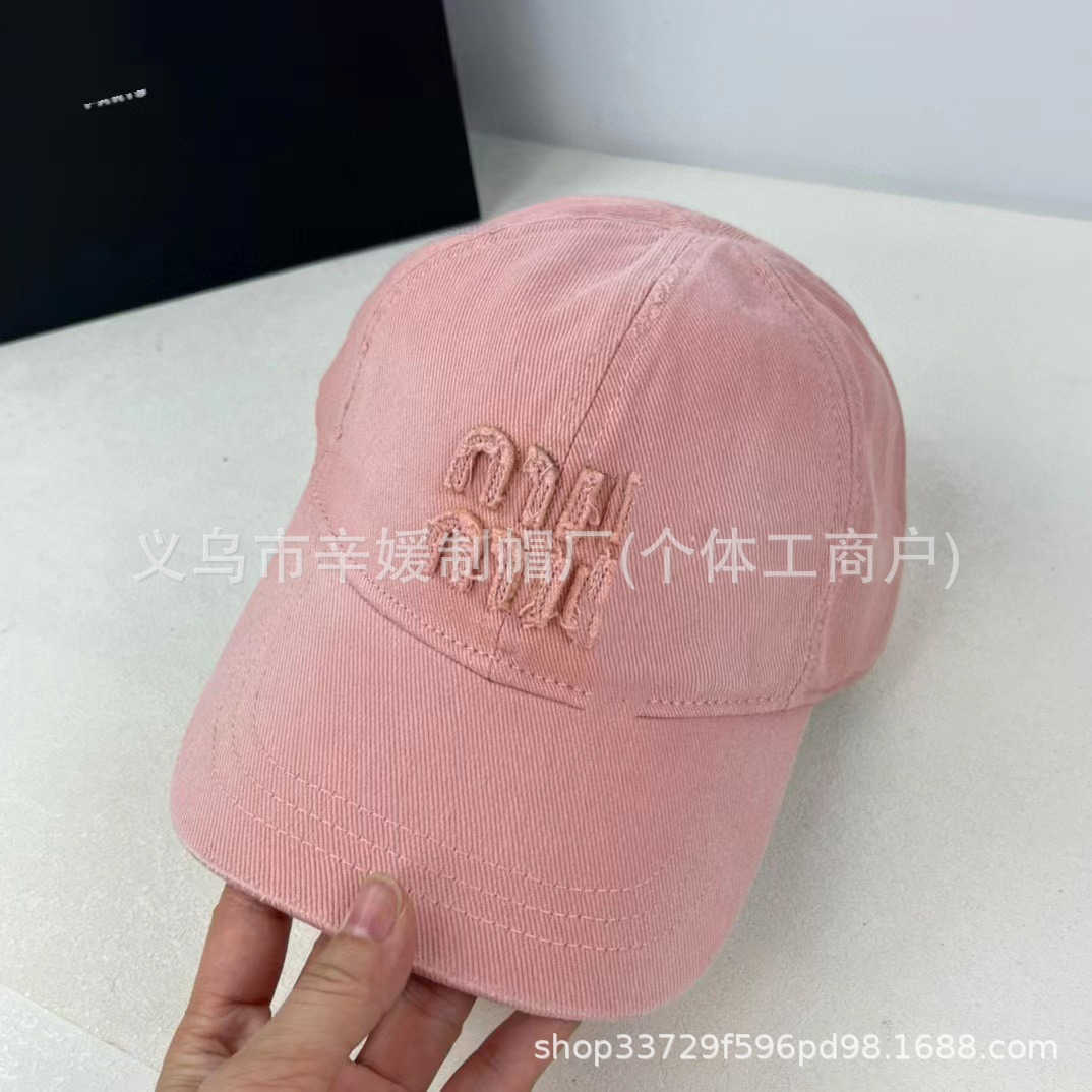 Ball Caps Korean version of Miaos highquality rose pink baseball cap for womens sunshade fashionable big head circumference small face display pure co