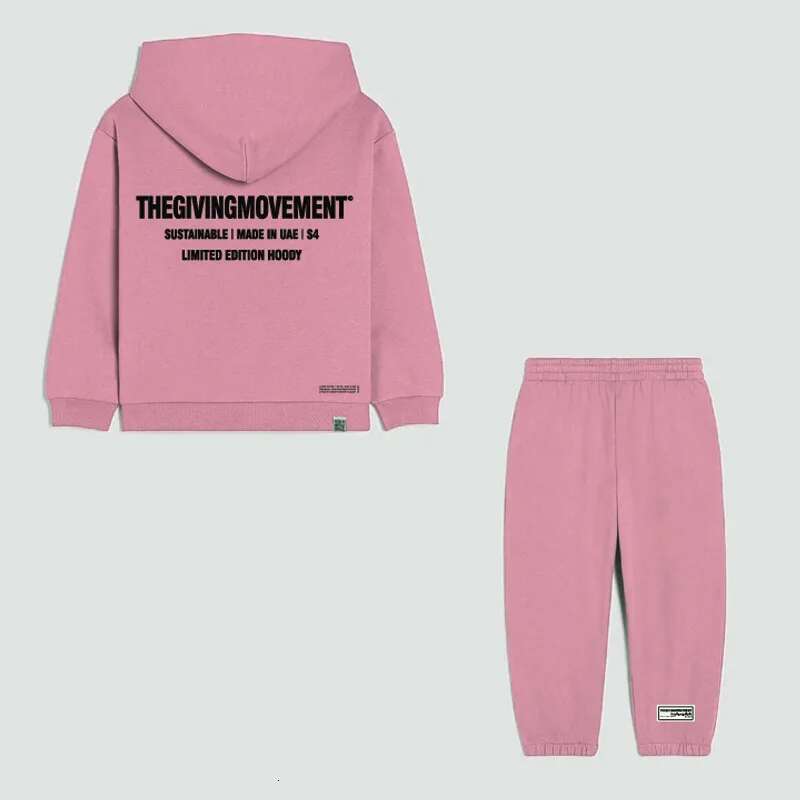 THEGIVINGMOVEMENT Spring Autumn Fashion Hoodies Pants Sets Kids Cute Sweatshirts Children Pullover Clothes For Boys Girls