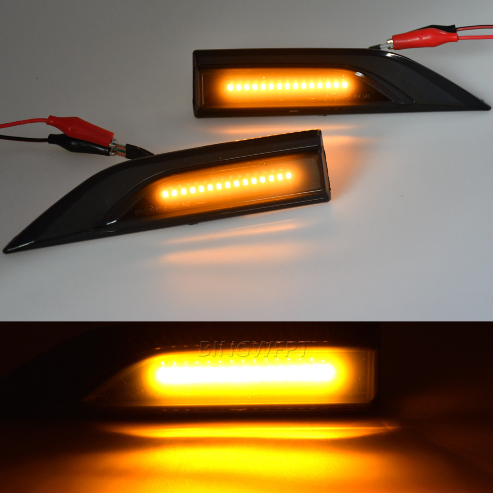 Dynamic Amber LED Turn Signal Repeater Sequential Light Flashing Side Marker Lamp for VW Transporter T6 Multivan T6 2016-2019