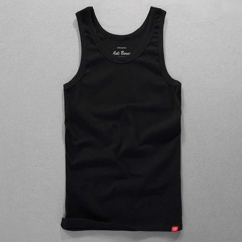 White Tank Top Gym Accessories Men Summer New Casual Solid Sleeveless Vest Male Pure Cotton Gym Shirt Jogger WaistcoatT250318