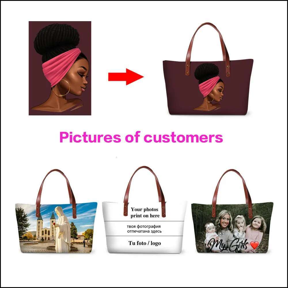 Women Custom Name Totes Bags Blank DIY Paint Printing Fashion Design Handbag Ladies Beach Bag Neoprene Shoulder Top-Handle