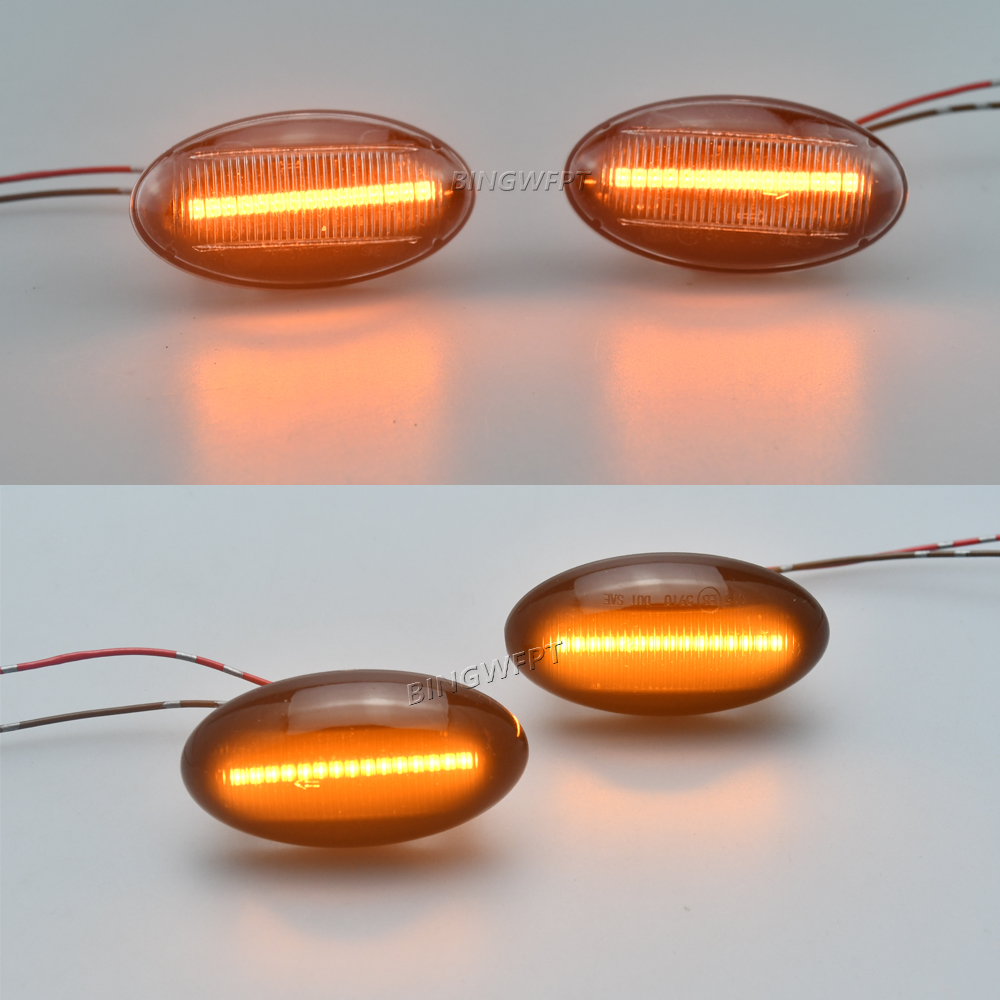 New LED Dynamic Turn Signal Lamp Blinker For Peugeot 307 206 407 107 607 1007 Citroen C1 C2 C3 C5 C6 Side Marker Light