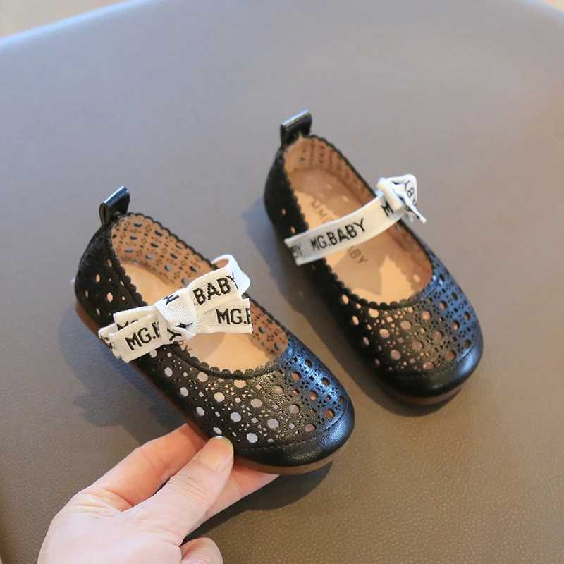 Girls Mary Janes Hollow-out Elastic Band Summer Breathable Kids Princess Shoes Classic Cover Toe Children Flat Shoe 21-30T250306