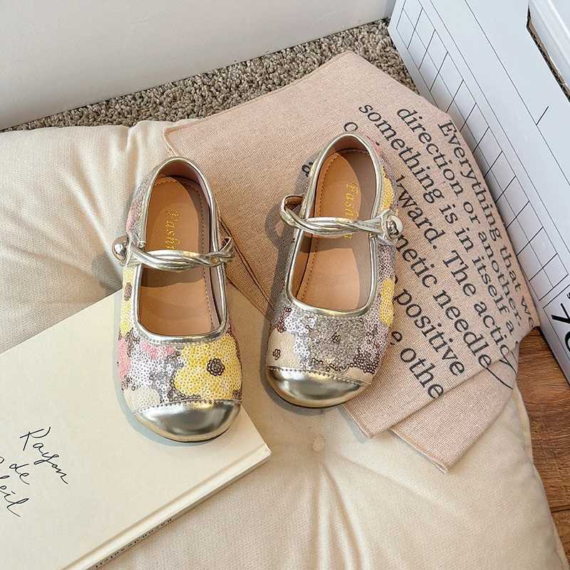 Children Mary Jane Leather Princess Shoes for Girls 2024 Spring New Soft Sole Party Sweet Shallow Mouth Cute Baby Single ShoesT250306