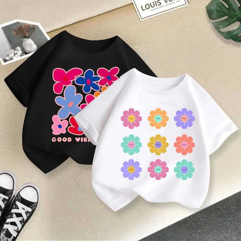 Childrens Short Sleeve T-shirt for Girls New Summer Girls Fashion Summer Jacket Casual Half Sleeve ClothesT250306