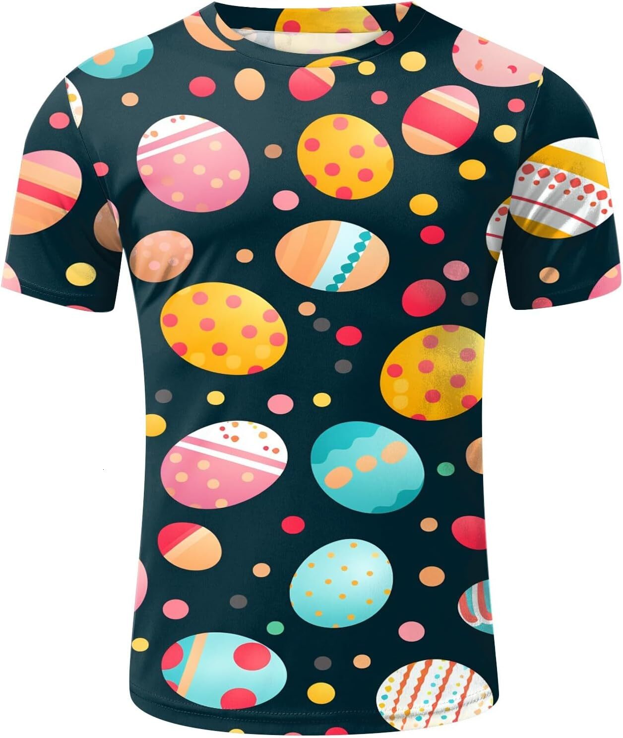 Mens T shirt Easter Fit Pack Mens Digital 3D Printed T Shirt Short Sleeved Shirt Top Lapel Pack T Shirts for Men tee Casual tops summer clothes